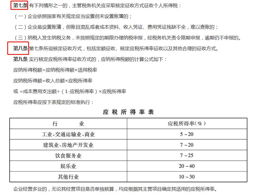 个人独资企业企业所得税